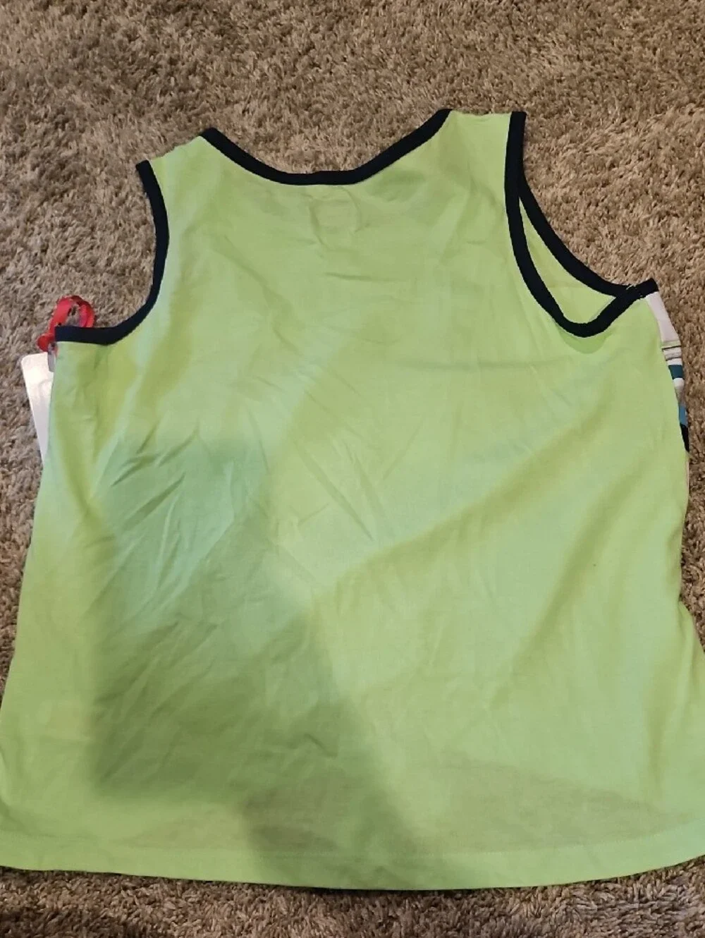 Justice Lime Surf Graphic Tank Top with Front Tie